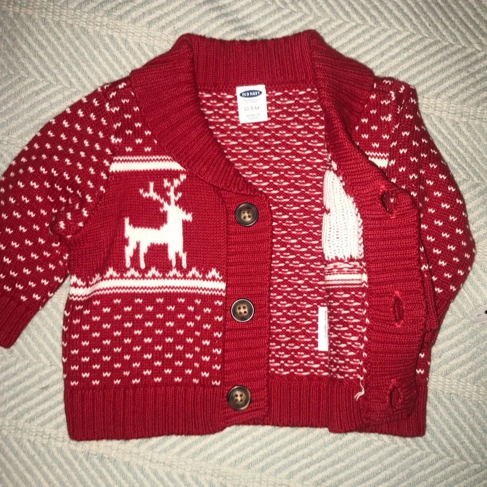NEW Old navy holiday red cardigan